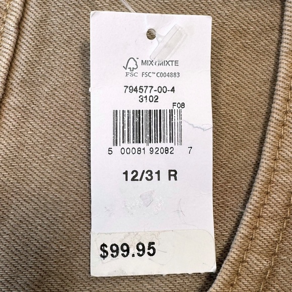 Gap | 12 | Cheeky Straight High Rise | Jeans | Khaki Tan | Classic | Minimalist - Picture 10 of 12